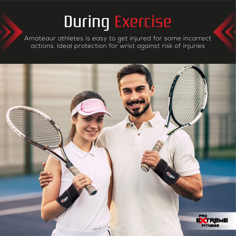 Pro Extreme Fitness Wrist Supports - Adjustable Braces For Pain Relief - Wrist Splint For Men and Women - Ideal for Carpal Tunnel,Tendonitis, and Sprains - Right and Left (Pack of 2) - NewNest Australia