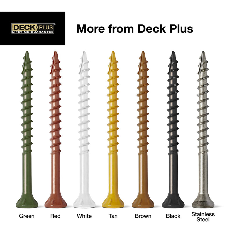 Deck Plus 48410 Wood Screws #8 x 1-1/4", Tan, 1lb Box #8 x 1-1/4" - NewNest Australia