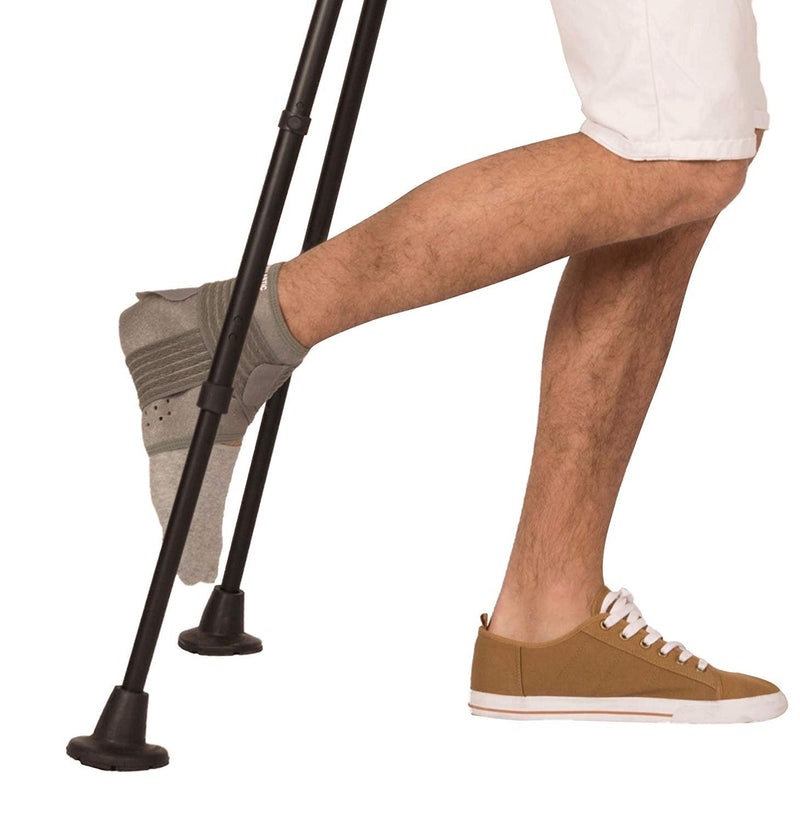 KMINA - Crutch Rubber Feet 19 mm, 18 mm and 17 mm (x2 Units) 3/4", Walking Stick Rubber Tips, Ferrules for Walking Sticks, Rubber Feet for Crutches, Crutch Feet Black - Made in Europe 2 units - NewNest Australia