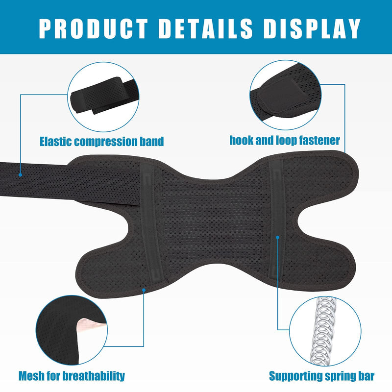Galvaran Knee Brace with Side Stabilizers Relieve Meniscal Tear Knee Pain ACL MCL Arthritis,Joint Pain Relief, Breathable Adjustable Knee Support Suitable for Men and Women with Sports Injuries Small Black S(Left) - NewNest Australia