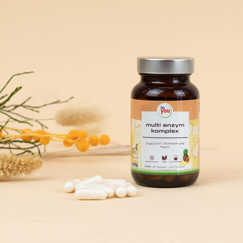 Multi-Enzyme Complex, Natural Digestive Enzymes To Support Intestinal Activity, Multi-Enzyme By Digezyme Made By Fermentation + Enzymes From Pineapple & Papaya, Bromelain & Papain - NewNest Australia