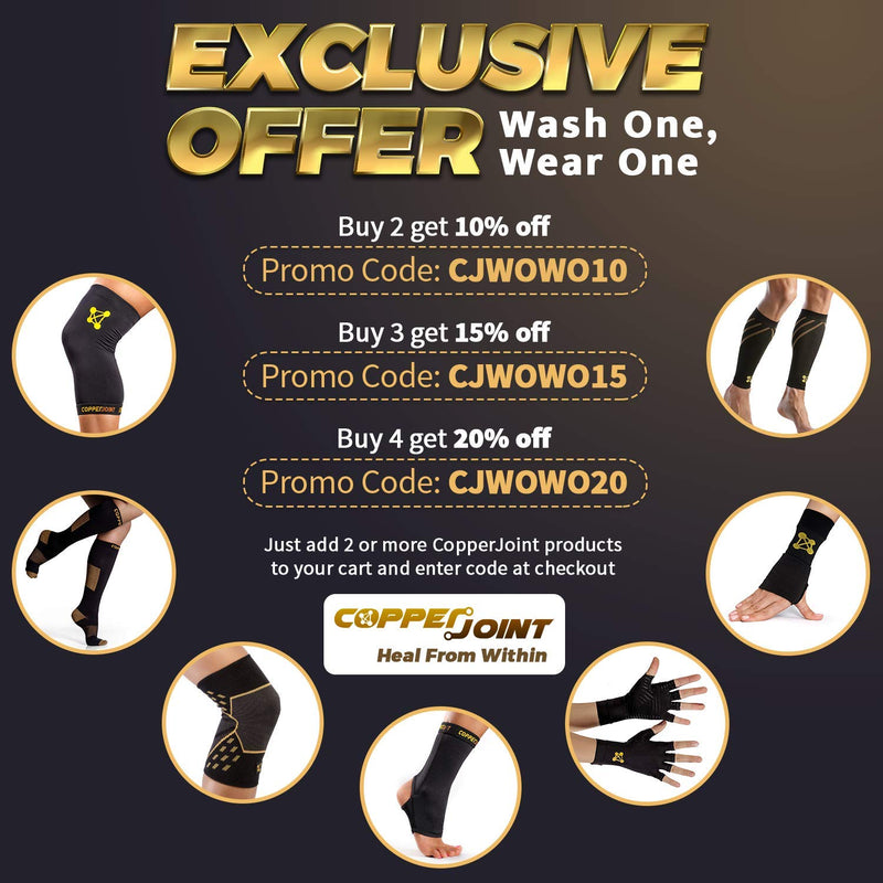 CopperJoint Compression Calf Sleeve – Copper-Infused High-Performance Design, Promotes Proper Blood Flow, Offers Superior Compression and Support for All Lifestyles - Pair Small - NewNest Australia