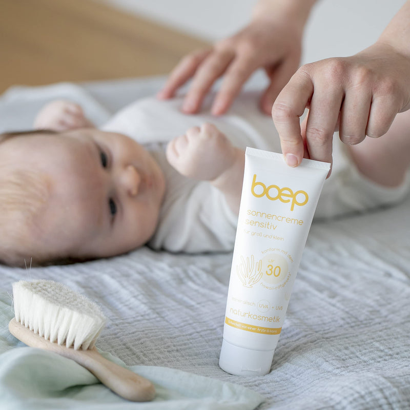 boep Sunscreen Sensitive SPF30 | Mineral sun protection for babies, children and adults with sensitive and allergic skin Perfume free | With zinc oxide UV filter | Vegan natural cosmetics (100ml) - NewNest Australia