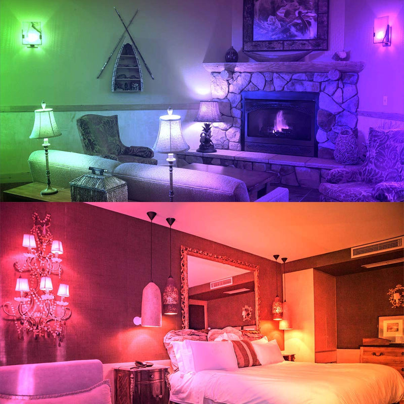 ILC E12 LED Light Bulbs (40w Equivalent) 5W, Color Changing RGB, A15 Small Base Candelabra Round Light Bulb, Candle Base, 2700K Warm White 12 Colors 2 Modes Timing with Remote Control (4 Pack) Small Screw E12 *4 - NewNest Australia