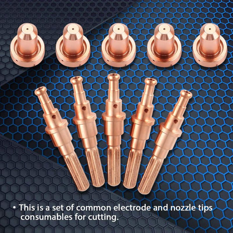 5pcs 9-8215 Electrode + 5 pcs 9-8210 Nozzle Tips Kit for Thermal Dynamics SL60/100 Plasma Cutting Torch - NewNest Australia