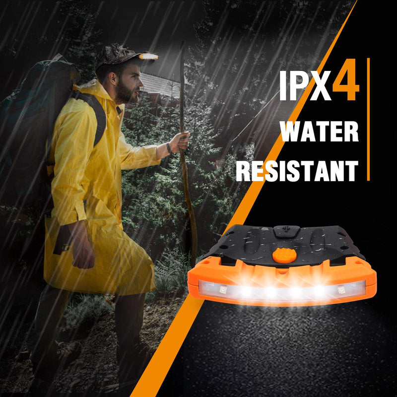 EverBrite 2 Pack Rechargeable Hat Light, Waterproof Clip on Cap Light with Memory Function, Red Light, and Pivoting Head,IPX4 Water Resistant - NewNest Australia