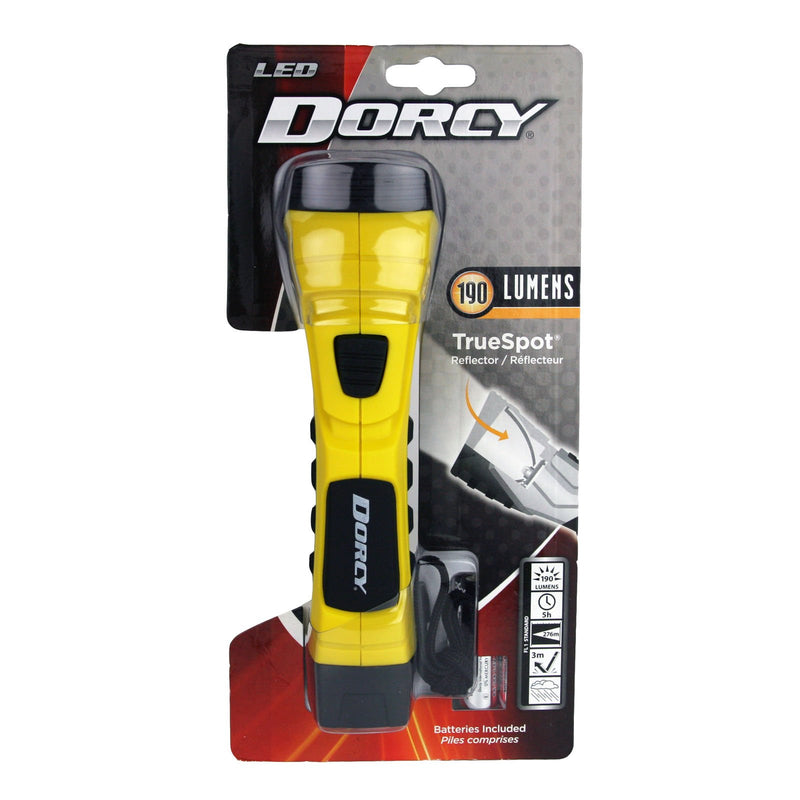 Dorcy 190-Lumen CyberLight Durable LED Flashlight with True Spot Reflector, Yellow 1 Pack - NewNest Australia