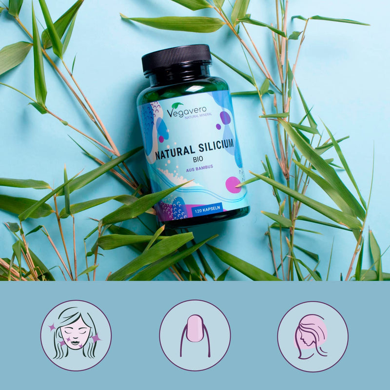 ORGANIC silicon capsules | Premium: made from 100% organic bamboo extract (10:1) | Organic silicon in high doses organic | Laboratory tested | Vegan - No additives | German production of Vegavero® | 120 capsules - NewNest Australia