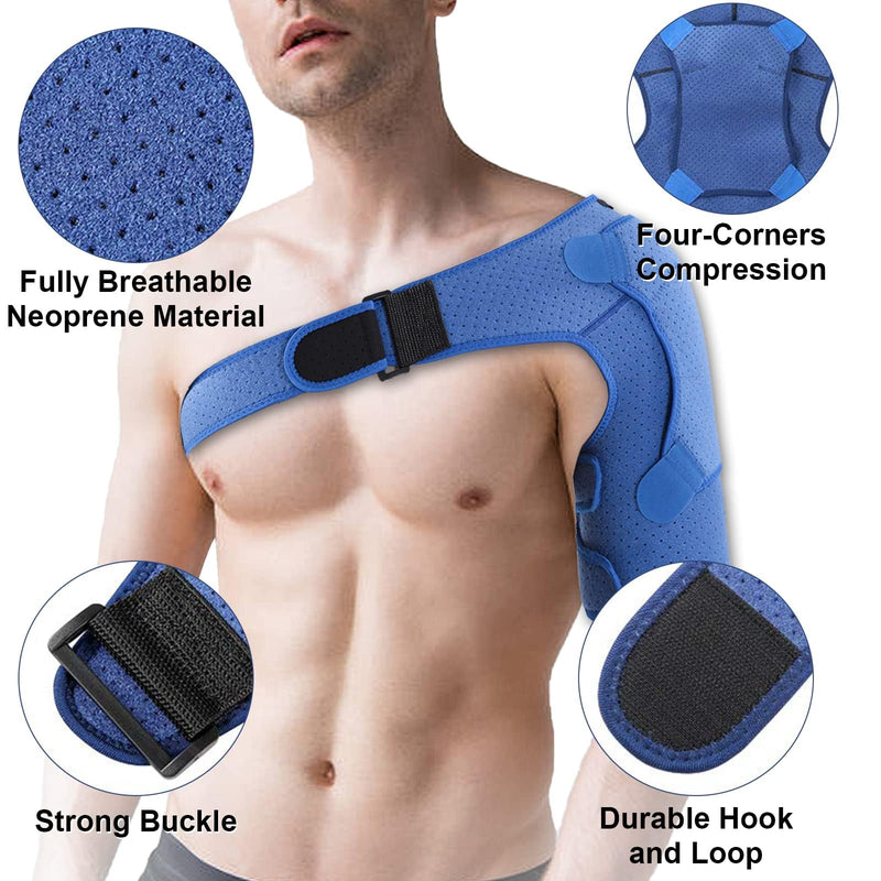 Gaeshow Shoulder Bandage For Men And Women, Neoprene Compression Shoulder Support, Adjustable Shoulder Support Bandage For Injuries, Shoulder Pain, Arthritic Shoulders (39-55 Inches) - NewNest Australia