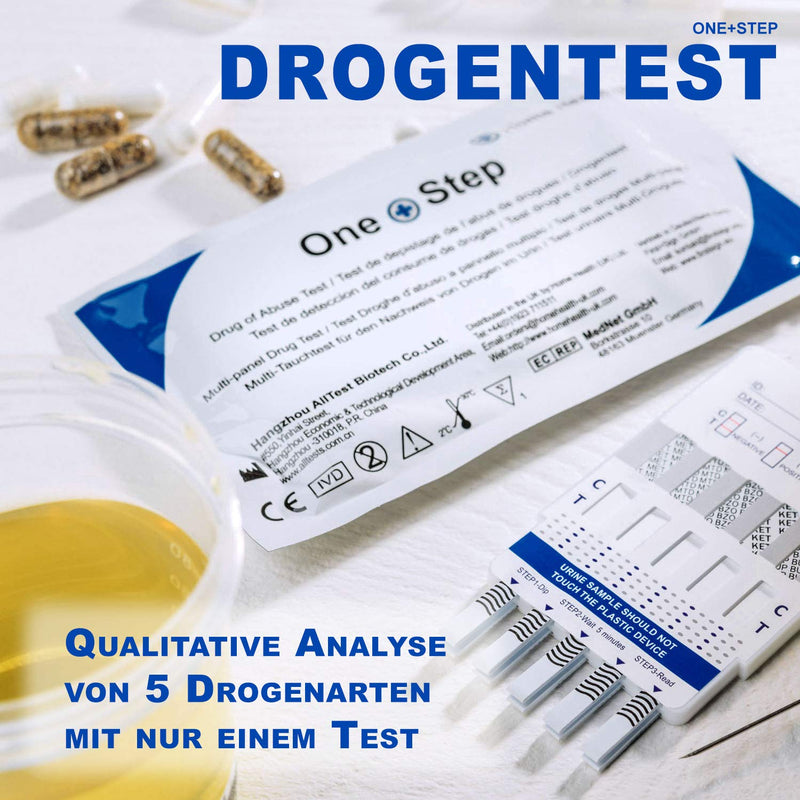 5 x One+Step Multi Drug Test - Determine 5 types of drugs with one test - NewNest Australia