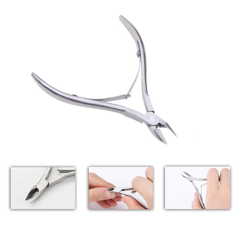 Kare & Kind Stainless Steel Cuticle Nipper and Cuticle Pushers Set - 1x Cuticle Trimmer - 2x Cuticle Pushers - Manicure, Pedicure, DIY - Home, Nail Salon - For Beginners, Professional Nail Technicians - NewNest Australia