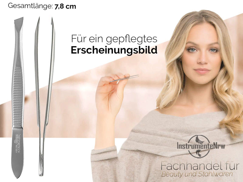 Solinger Slicker Tweezers Made Of Stainless Steel Made In Germany Hair Plucking Tweezers Eyebrow Tweezers For Face Care Beauty Tweezers For Hair Removal For Men And Women (Slanted) - NewNest Australia