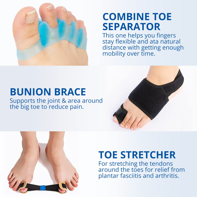 Wifamy Bunion Corrector big toe straightener, Toe Separators to Correct Bunions, Toe Spacers for Pain Relief, Hallux Valgus Brace Toe Stretch Band – Lightweight, Comfortable and Breathable - NewNest Australia