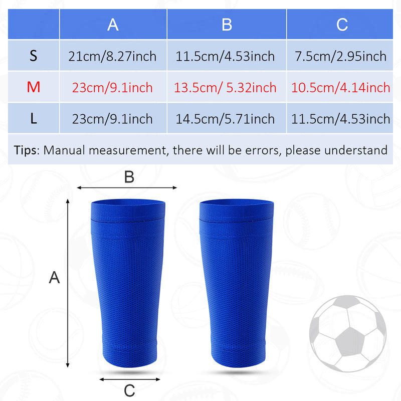 3 Pairs Kids Soccer Shin Guard Socks Breathable Calf Shin Guard Covers Shin Guard Holders Soccer Socks with Pockets Medium - NewNest Australia