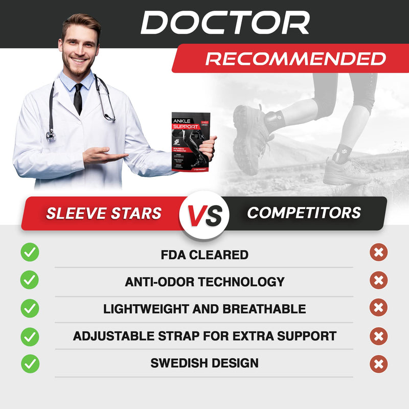 Sleeve Stars Ankle Brace Achilles Tendonitis Support, Foot & Plantar Fasciitis Support Strap, Heel & Tendon Bandage Pain Relief, Ankle Tape & Compression Wrap Sleeve for Men & Women 1 Grey - NewNest Australia