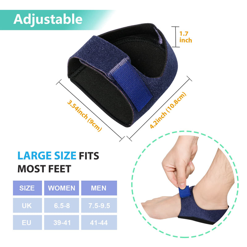 Heel Protectors, 4 PCS Heel Cushion, Heel Sleeves with Soft Silicone Gel Pad, New Material, Heel Cups, Adjustable Heel Pads for Plantar Fasciitis, Heel Pain Relief, for Men and Women. (Blue) Adjustable, Blue - NewNest Australia