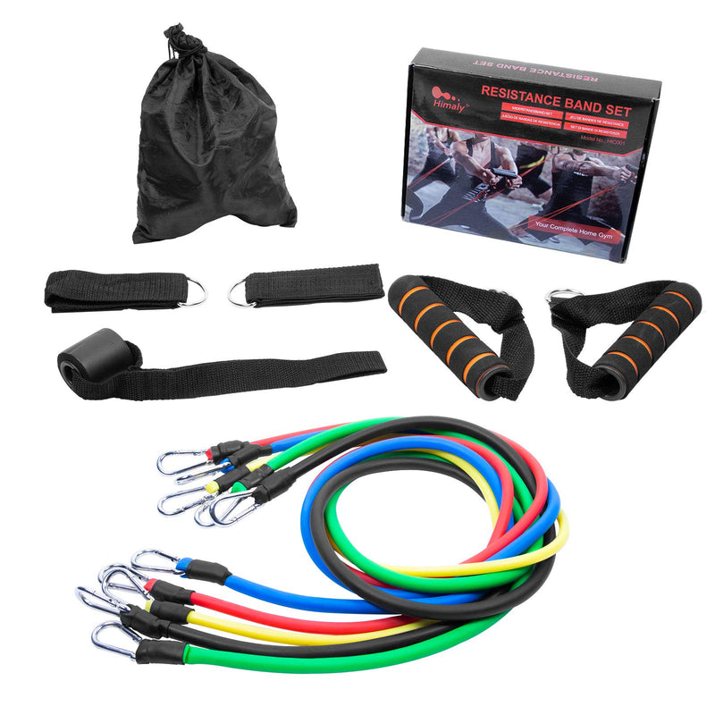 Resistance Bands Set 5Pcs With Handle Strength Exercise Resistance Band Training Fitness Tubes Tension Bands Workout Gym Equipment Men And Women For Home Use Physical Training Cable - NewNest Australia