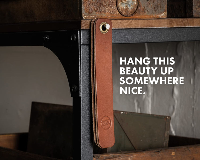 Knafs - Leather Strop for Honing Pocket Knives - Includes Stropping Compound - NewNest Australia
