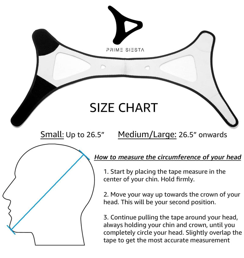 PrimeSiesta: Anti Snoring Chin Strap - Snore Stopper & Snoring Solution - Breathable, Flexible & Easily Adjustable with Eversoft Technology (Medium/Large) - NewNest Australia