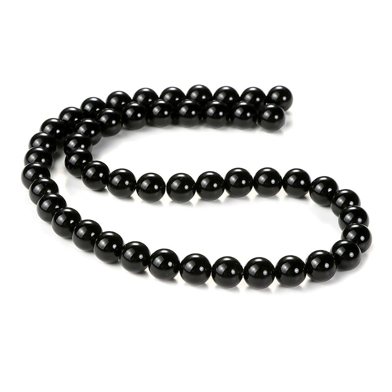 4mm Natural Black Onyx Beads Round Gemstone Loose Beads for Jewelry Making (95-100pcs/strand) 4mm - NewNest Australia