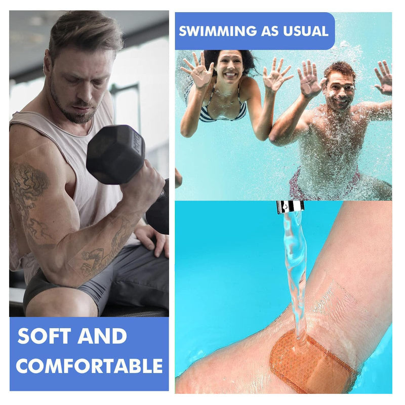 Waterproof Transparent Bandage, Pack Of 50 Tattoo Plasters, Various Sizes, Tattoo Film Healing, Transparent Bandage For Anti-Allergic, Sports, Showers, Medical Plasters, Wound Pad - NewNest Australia