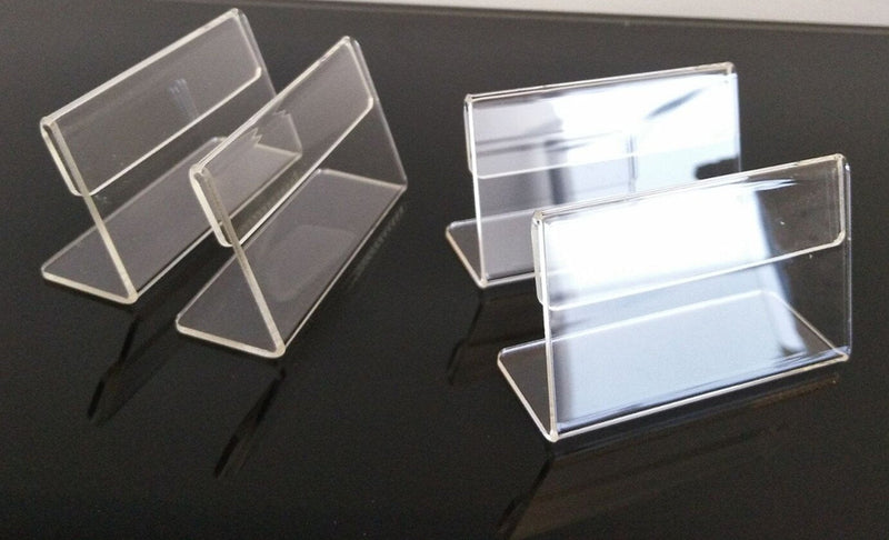 Set of 30PCS L Shape Clear Acrylic Price Card Tag Label Stand , Mini Sign Display Holder,Counter Top Stand 7x4cm - NewNest Australia