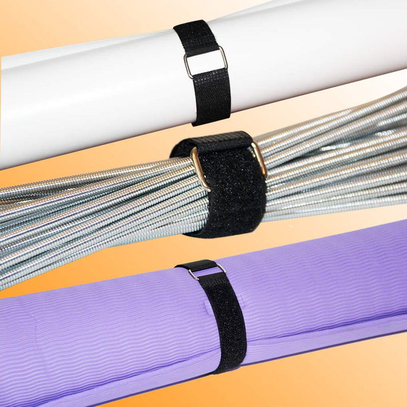 VIGAER 8"-12"-18"-24"-30" Reusable Fastening Cable Straps, 30 Pcs Securing Straps Adjustable Nylon Hook and Loop Cinch Cable Ties Down with Metal Buckle 8"-12"-18"-24"-30" - NewNest Australia