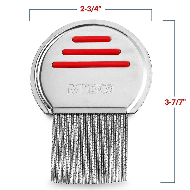 Lice Comb - (Pack of 3) Head Lice Treatment that's Individually Package to Prevent Contamination Professional Stainless Steel Louse and Nit Combs Removes Eggs with Rounded Tips for Comfort - NewNest Australia