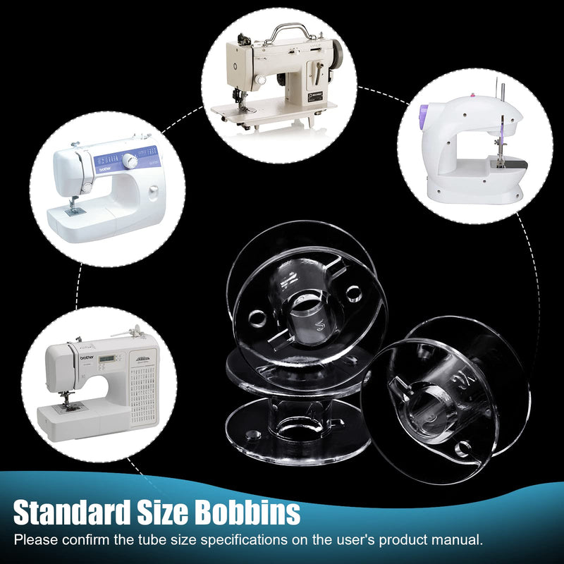 50 Pcs Bobbins, Plastic Bobbins for Brother Sewing Machine, Sewing Bobbins with Bobbin Case, Bobbins for Sin-ger/Bro-Ther - NewNest Australia