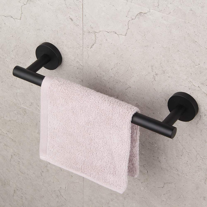 GERZ Bathroom Hardware Accessories Sets Black Matte SUS304 Stainless Steel Bath Shower Set 3-Pieces(Robe Hook Toilet Paper Holder Towel Bar) Contemporary Style - NewNest Australia