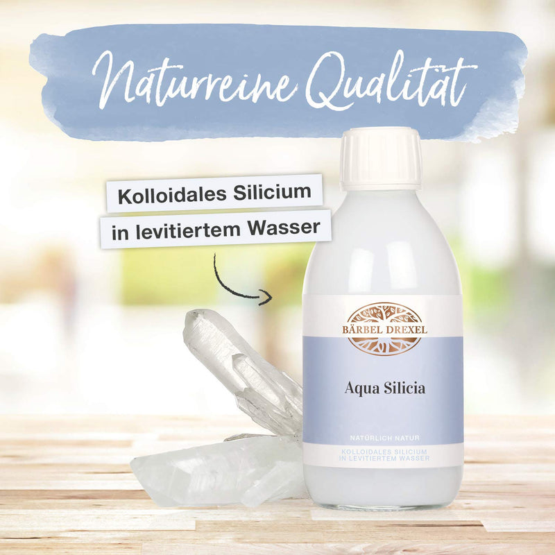 BÄRBEL DREXEL® Aqua Silicia - Colloidal Silicon In Levitated Revitalized Water (250ml) 100% Vegan Production Germany Connective Tissue Skin Hair Nails Cartilage Natural Silicon Dioxide 250ml - NewNest Australia
