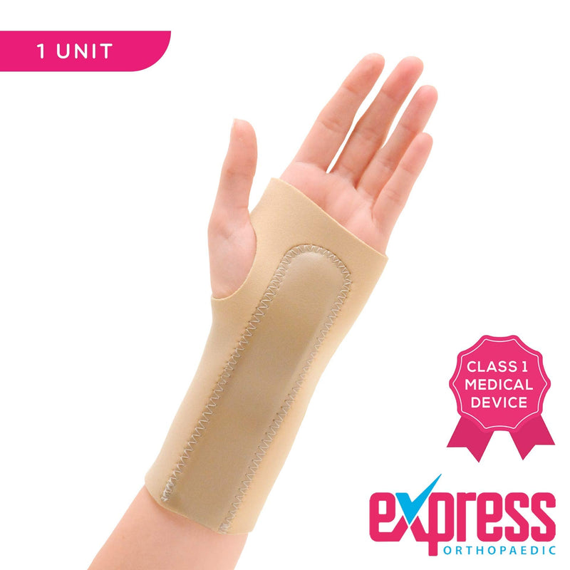 Express Orthopaedic® - Medically Approved Neoprene Wrist Support Splint With Palm Stay & Grip Tab Fastenings - Carpal Tunnel, RSI, Arthritis (MED - Wrist Circ:15-17cm, LEFT) MED - Wrist Circ:15-17cm - NewNest Australia
