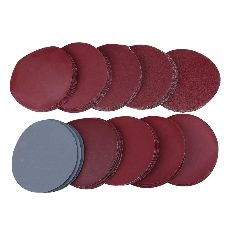 WCIC 100-Pack Disc Set 3 Inch No Hole Hooks Rotary Tool Sanding Discs, Aluminum Oxide Grit Sandpaper Pads 80/100/180/240/600/800/1000/1200/ 2000/3000 Grit for Grinder Tool - NewNest Australia