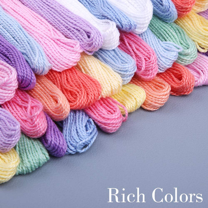 ZXIIXZ 36 Colors Crafts Floss, Cross Stitch Threads, Friendship Bracelets Floss, Cotton Thread Cross-Stitch Thread for Cross Stitching, Embroidery, DIY Bracelets, Friendship Bracelets Floss - NewNest Australia