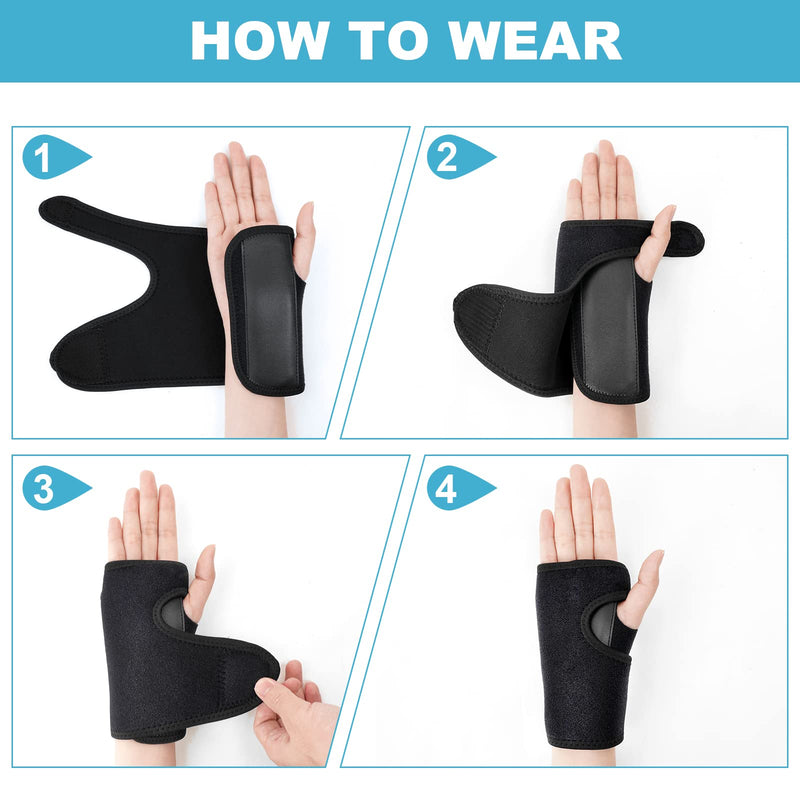 ACWOO Wrist Support Splint Brace, Adjustable Wrist Strap Carpal Tunnel Compression Splint Relieves Wrist Pain, Sprains, Tendonitis and Joint Pain, Breathable Wrist Brace Provides Wrist Support (Right) Right - NewNest Australia