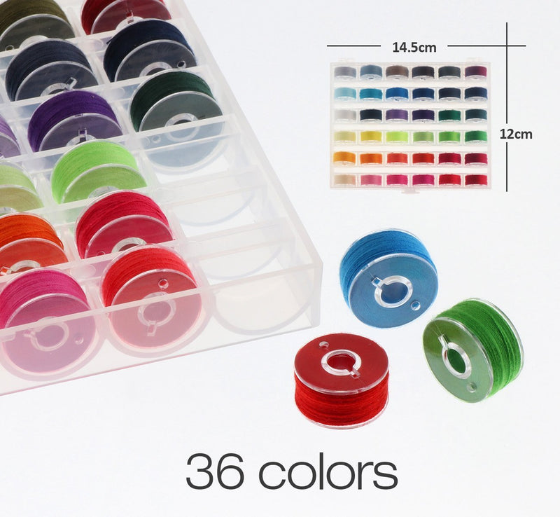 ilauke 36Pcs Bobbins and Sewing Thread with Case for Singer Brother Janome Babylock Kenmore Machine - NewNest Australia
