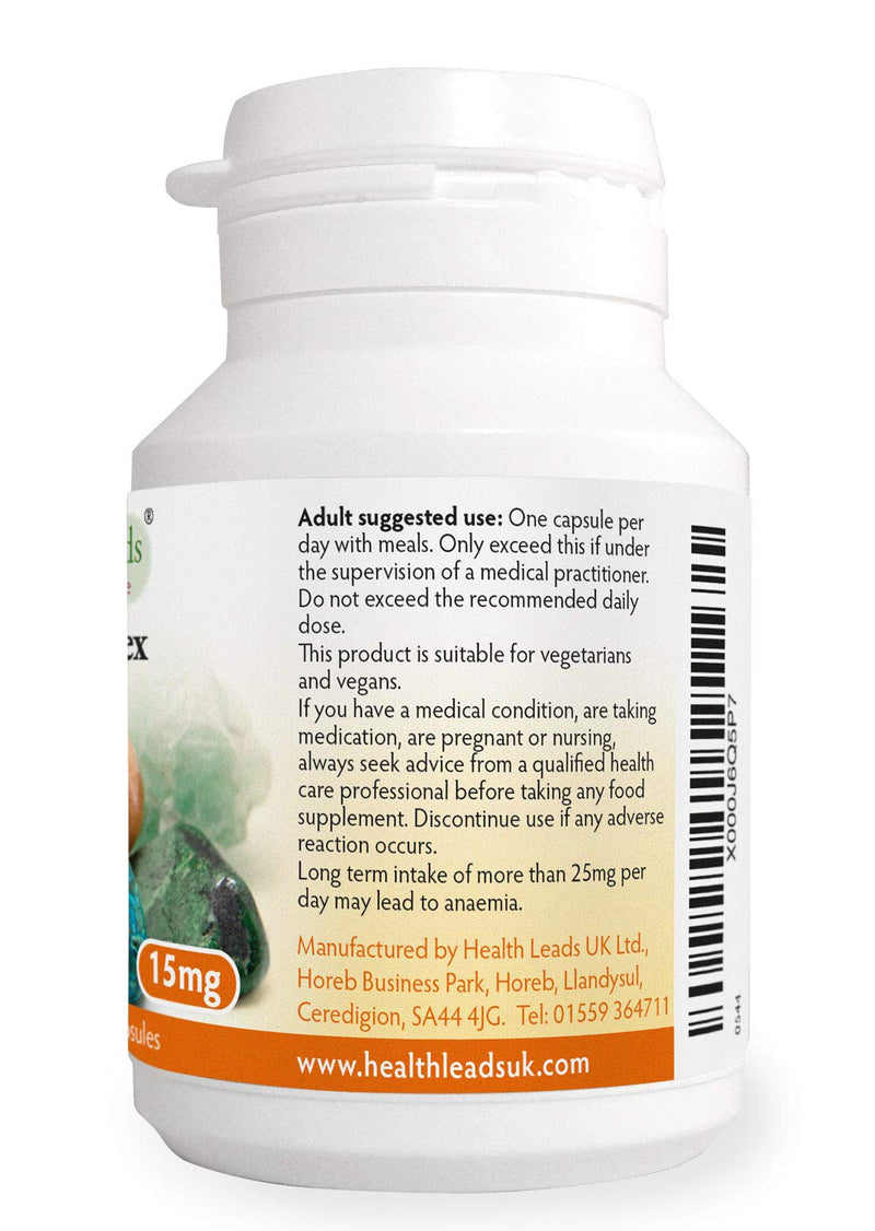 Zinc Complex 15mg 90 Capsules, Without Magnesium Stearate, Zinc contributes to The Normal Function of The Immune System & to The Maintenance of Normal Skin, Hair & Nails, Made in Wales - NewNest Australia