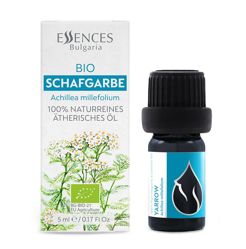 Essences Bulgaria Organic Yarrow Oil 5 Ml | Achillea Millefolium | 100% Natural | Undiluted | Organic Certified | Top Quality From Family Business | No Gmo | Vegan - NewNest Australia