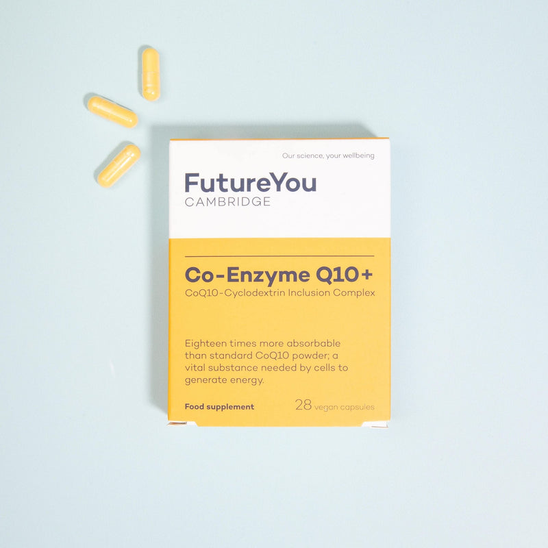 Co-Enzyme Q10+ 250mg Cyclodextrin Inclusion Complex - High Strength, Easy-to-Absorb Formulation - Vegan Suitable CoQ10 Supplement - 28 Day Supply - Developed by FutureYou Cambridge, UK - NewNest Australia