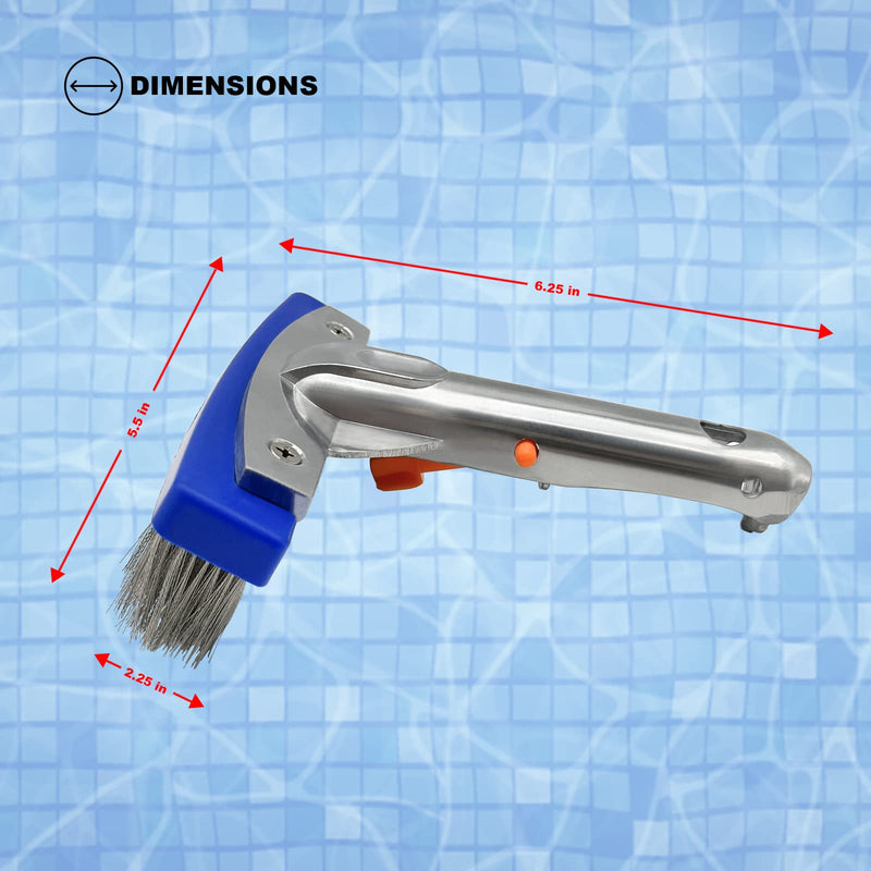 Poolzilla Small Hard Bristle Brush for Gunite and Concrete Pools, Not for Vinyl Use, Clean Walls and Tiles - NewNest Australia