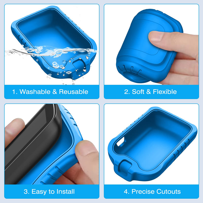 MEDMAX Silicone Case for Freestyle Libre 3 2 / Libre Reader, Lightweight Shockproof Anti Slip Protective Cover Soft Gel Skin with Raised Bezel for Freestyle Libre 3 2 & Libre, (Blue) Blue - NewNest Australia