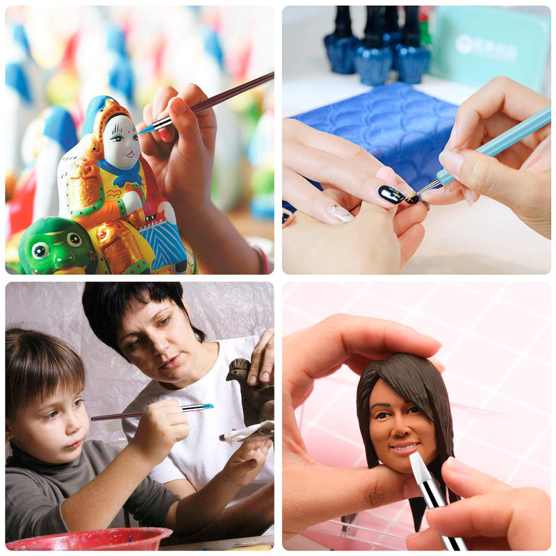 10Pcs Silicone Clay Sculpting Tool, Modeling Dotting Tool& Pottery Craft use for DIY Handicraft - NewNest Australia