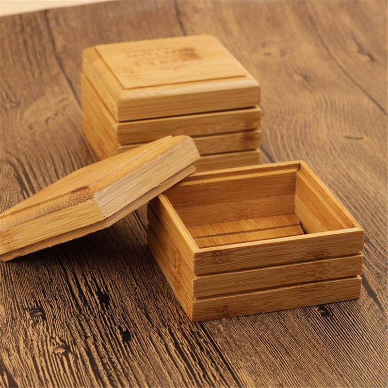 PinnacleT1 Wood Soap Box, Bamboo Soap Dish Tray Holder Storage Rack Container Hand Craft Bathtub Shower Dish Accessories Keeps Soap Dry for Bathroom Home Outdoor Hiking Camping Use - NewNest Australia