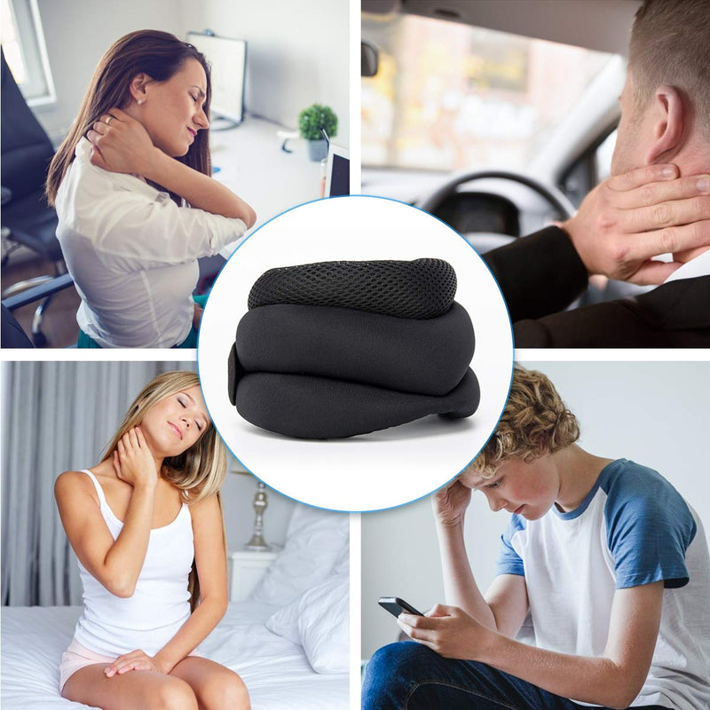 Neck Support For Relief Of Neck Pain And Pressure, Soft Foam Cervical Support That Stabilises The Vertebrae - Suitable For Travel, Sleeping Work, Men And Women (L) - NewNest Australia