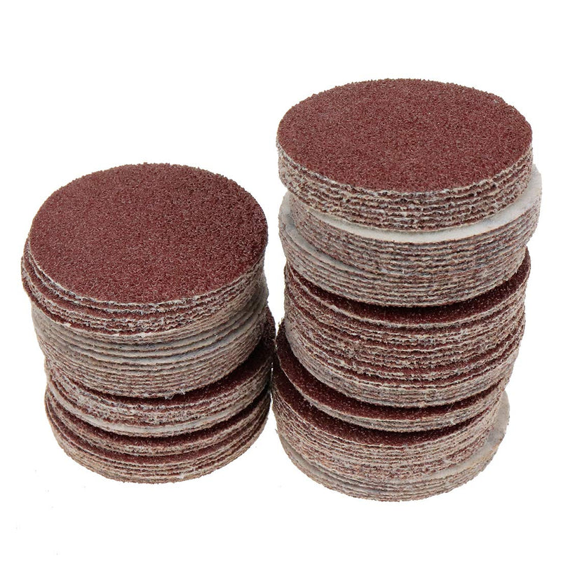 Sydien 100Pcs Red 2 Inch Sanding Discs 40Grit Dustless Hook and Loop Sandpaper for Random Orbital Sander - NewNest Australia