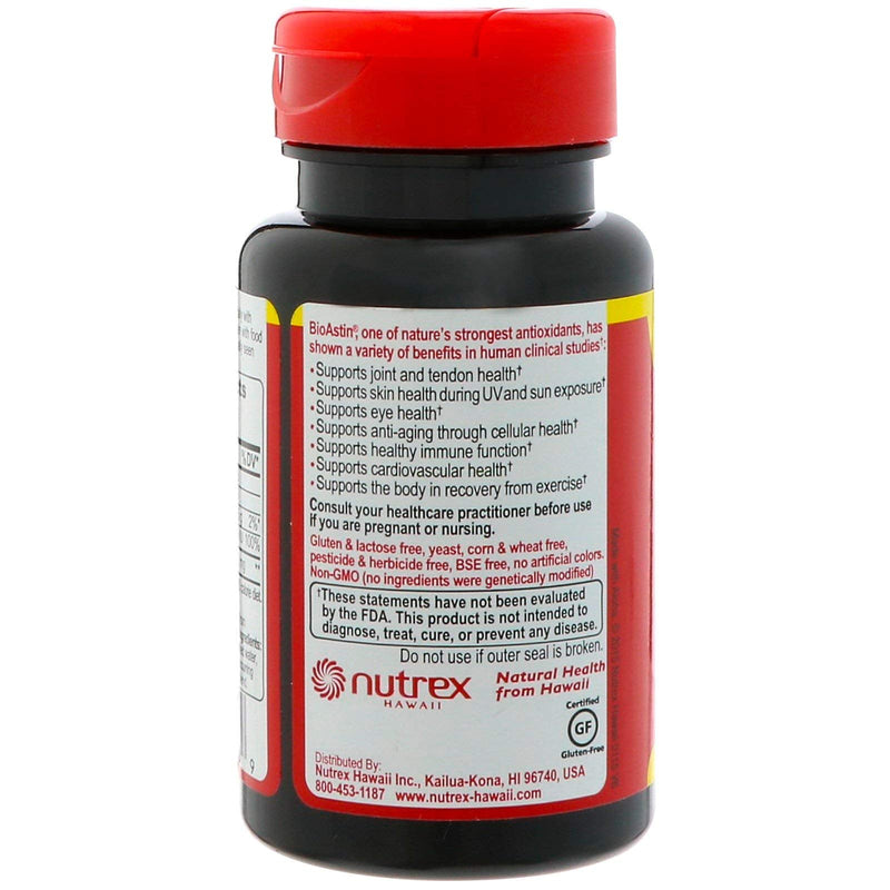 BioAstin Hawaiian Astaxanthin Antioxidant 4 MG (60 Gel Capsules) - NewNest Australia