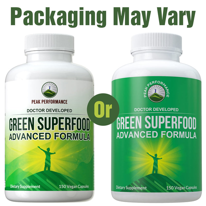 Organic Super Greens 150 Capsules - Green Juice Superfood Supplement with 25 All Natural Organic Ingredients. Max Energy and Detox Super Food Pills with Spirulina, Spinach, Kale, Turmeric, Probiotics - NewNest Australia