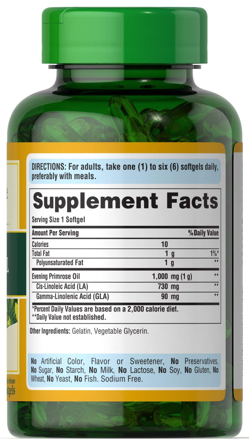Puritans Pride Evening Primrose Oil 1000 Mg with Gla, 120 Count - NewNest Australia