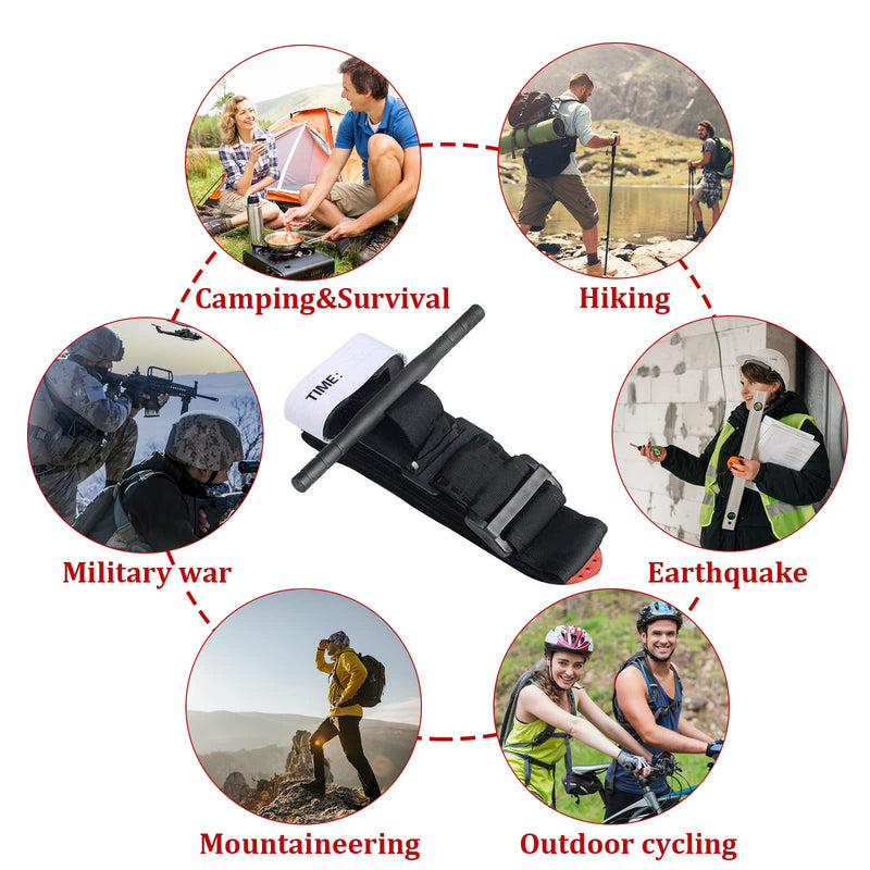 2 Pack Tourniquet, Outdoor Emergency Tourniquet,Quick Release Buckle One-Handed Operated, First Aid Equipment or Camping Hiking Mountaineering Outdoor Sports - NewNest Australia