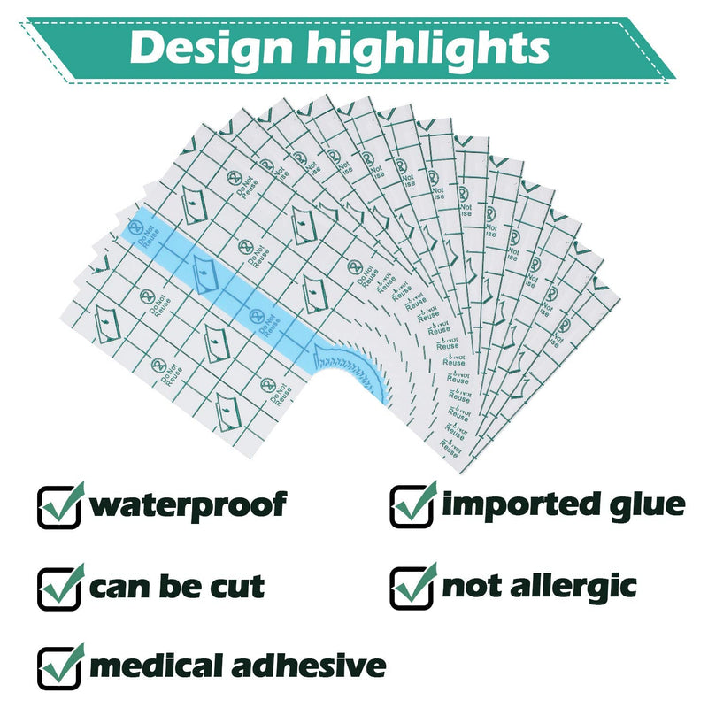150 Pieces Stretch Adhesive Bandages Transparent Film Dressing Bandages Waterproof Adhesive Bandages (3.1 x 3.1 Inch) 3.1x3.1 Inch (Pack of 150) - NewNest Australia